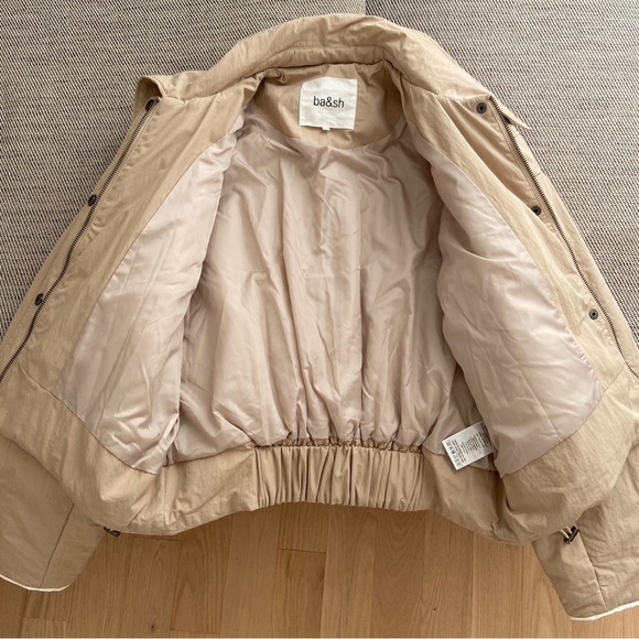 ba&sh Korence Cropped Trench Coat Beige size XS Cotton Utility Minimalist - Picture 9 of 14